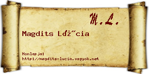 Magdits Lúcia névjegykártya